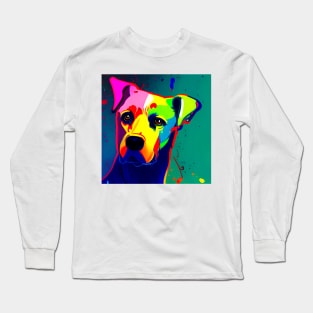 Dog - Splash Themed Art Long Sleeve T-Shirt